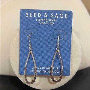 Seed & Sage | Sterling Silver Teardrop Earrings